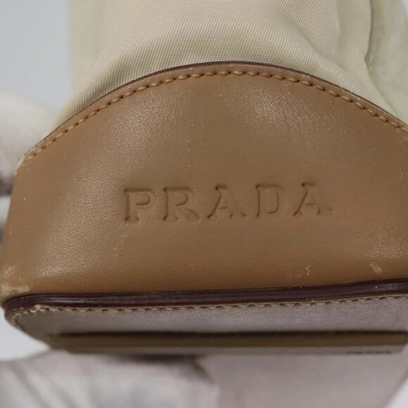 PRADA Hand Bag Nylon Beige Auth ti2915 - Picture 11 of 16